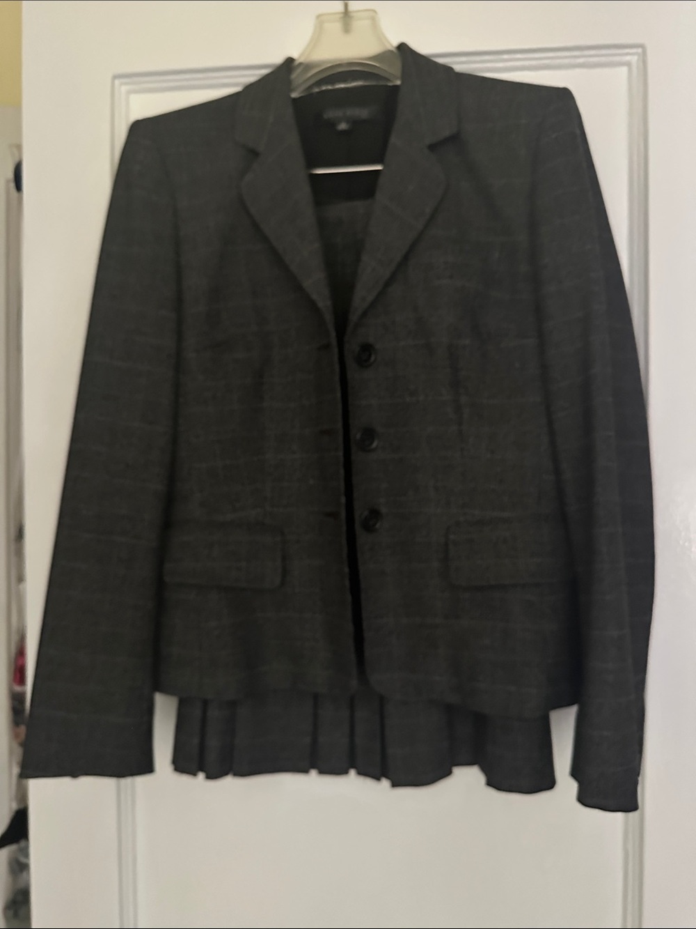 Tailored Women's Gray vs Plaid Blazer